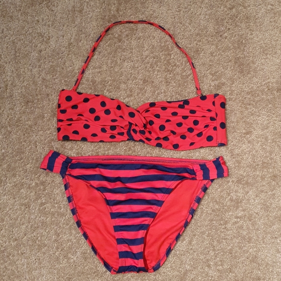 Mossimo Supply Co. Other - Ladies Mossimo Polka Dot & Stripes Bikini sz L